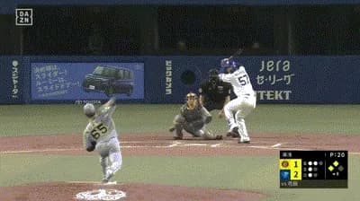 【中日対阪神1回戦】中日、8回裏1アウト二三塁から花田の犠牲フライでリードを2点に広げる!!!!!!!!!!!