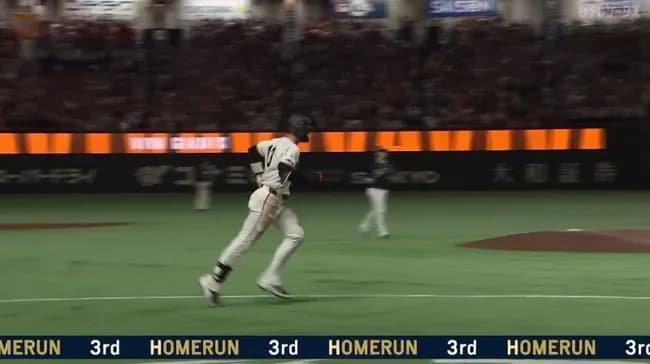 【巨人対ヤクルト1回戦】巨人・キャベッジ、ヤクルト・吉村から第3号ソロホームラン!リードを再び2点差に広げる!!!!!!!!!!!!!