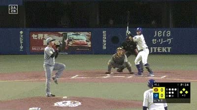 【中日対阪神1回戦】中日、2回裏1アウト満塁から木下の併殺崩れの間に三塁ランナーが生還し1点先制!!!!!