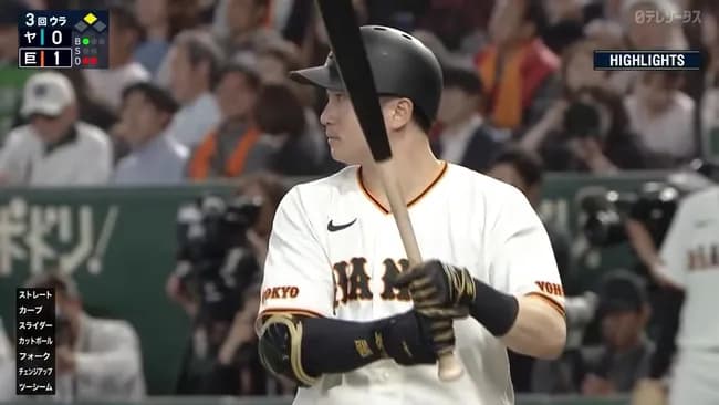 泉口友汰(巨).326 3本 7打点 OPS1.013