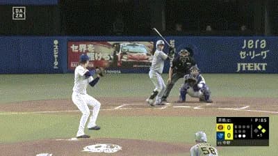 【中日対阪神3回戦】阪神、5回表1アウト一二塁から中野のタイムリーツーベースで先制!!!!!!