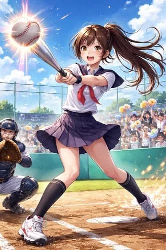 【爆笑】ワイ「チャッピー、ホームランを打つJKの画像を生成して」→とんでもない画像が生成されてしまうwwwwwwwwww