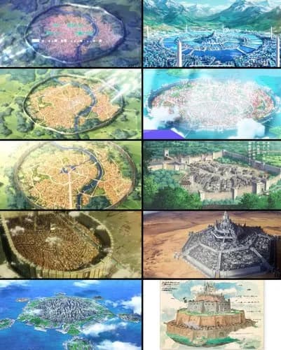 【画像】ファンタジー世界の街、なぜか円形ばっかりな件wwwwwwwwww