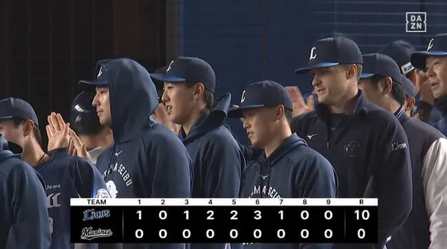 【ロッテ対西武7回戦】西武がロッテに20安打10得点大勝!4度目の完封勝ち ネビン先制V打&1号 佐藤爽7回零封プロ初登板初白星 滝澤&柘植&平沢猛打賞