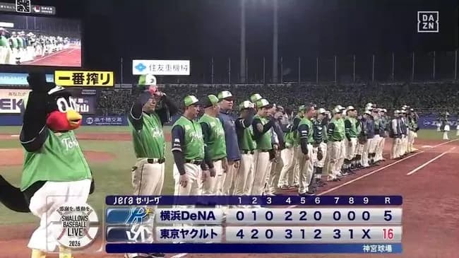 【ヤクルト対DeNA6回戦】ヤクルトが今季最多20安打16得点で連敗ストップ! 今季DeNA6戦全勝 丸山和がサイクル安打 岩田1号2ラン&5安打 サンタナセトップタイ7号 松本健3勝目