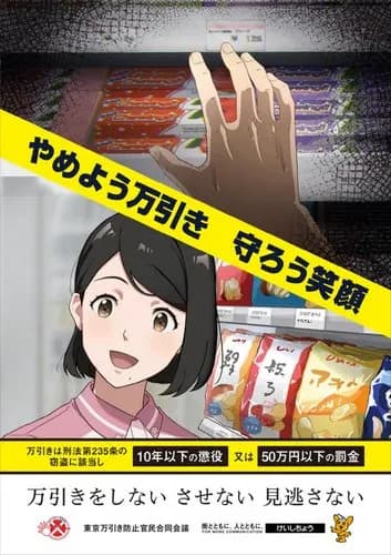 【悲報】警視庁さん、万引き防止ポスターをAI生成でつくってしまうwwwwwwwwww