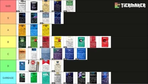 【悲報】タバコのtear表、ついに完成してしまうwwwwwwwwww