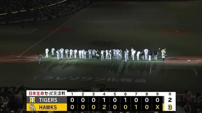 【ソフトバンク対阪神3回戦】ソフトバンクが阪神に競り勝ち3タテ!5連勝で貯金最多貯金12 スチュワート・ジュニア6回途中2失点 正木5号 牧原大V打 杉山11S
